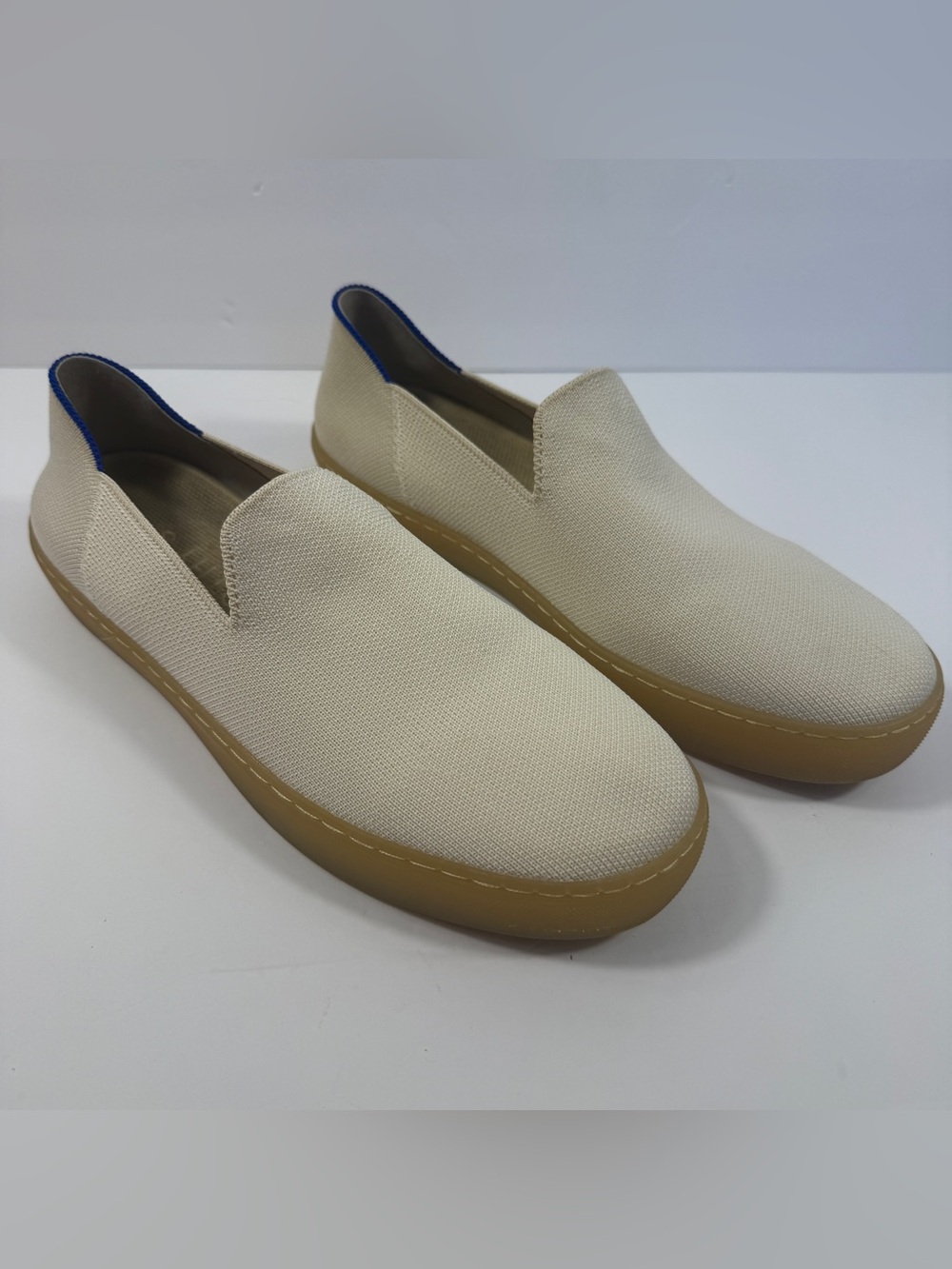 Rothy’s The Original Slip On Sneaker Tan Cream Womens 10 Washable Comfort